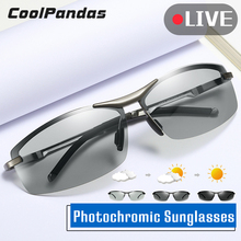 Intelligent Photochromic Rimless Sunglasses Men Polarized Discoloration Women Driving Sun glasses lunettes de soleil homme UV400 2024 - buy cheap