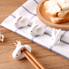 Cute Ceramic Chopsticks Cartoon Holder Rack Rabbit Chopsticks Holder Rabbits Chopsticks Care Storage Fashion Kitchen Tableware 2024 - buy cheap