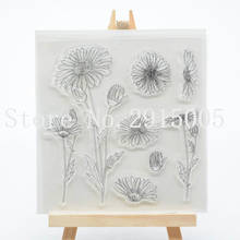 Scrapbook DIY photo cards account rubber stamp clear stamp transparent stamp 10x10cm Daisy 2024 - buy cheap