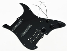 KAISH Black 3 Ply Prewired Loaded ST HSS Pickguard for Squier Import for Stratocaster 2024 - buy cheap