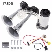 178dB 12V Super Loud Dual Tone Car Air Horn Set Trumpet Compressor with Wires and Relay for Motorcycle Car Boat Truck 2024 - buy cheap