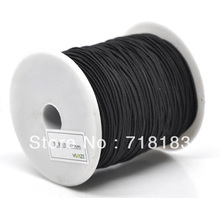 Wholesale 1 roll(120M) Black Latex Elastic Beading Cord String 1mm for Bracelet/ Necklace DIY Cords 2024 - buy cheap