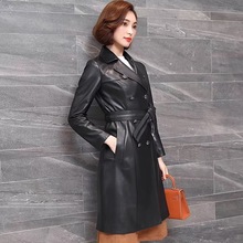 Women's Sheepskin Leather Coat Real Sheep Leather Windbreaker Genuine Leather gl0147 2024 - buy cheap