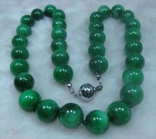 Очень хорошая доставка, уникальные натуральные Зеленые Бусины 10 мм, ожерелье из жадеита, 18 дюймов, оптовая продажа 2024 - купить недорого