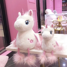 Unicornio con cola larga para niña, peluche de unicornio suave Kawaii, juguete creativo, regalo de cumpleaños, 35/60cm, 1 ud. 2024 - compra barato