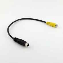 10pcs Mini DIN 4 Pin S-Video Male To AV TV RCA Female M/F Audio Video Adapter Cable 28cm 2024 - buy cheap