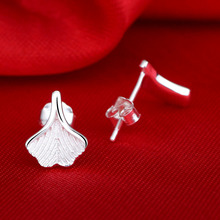 Оригинальные серьги-гвоздики из стерлингового серебра 925 пробы гинкго билоба для женщин, модные ювелирные изделия brinco pendientes brincos de prata 2024 - купить недорого