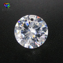 2pcs/lot Good Quality 4.0~8.0mm Round Cut White Cubic Zirconia CZ Stone With One Hole Synthetic Gems For DIY Jewelry 2024 - buy cheap