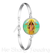 Classic India Bracelet God Brahma,Vishnu, Lord Shiva Jewelry 18mm Glass Cabochon Silver Plated Bangle Religion Jewelry Gift 2024 - buy cheap