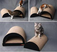 2 in 1 Bridge shaped Lounge Cardboard Paper High Quality Cat Toy Scratching Pad with catnip 2024 - buy cheap