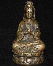 Estatua budista del Tíbet de bronce, diosa de la Piedad, kwan-yin, 10 cm 2024 - compra barato