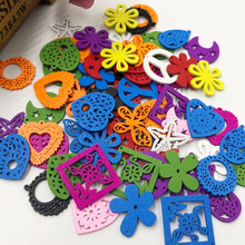 25/50/100pcs Flower Leafs Butterfly Wood Buttons Sewing DIY Crafts Lots Mix WB87 2024 - buy cheap