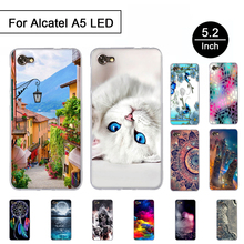 Мягкий силиконовый чехол для Alcatel A5 LED 5,2 дюйма, защитный чехол для телефона Alcatel A5, светодиодный чехол, мультяшный чехол с рисунком 2024 - купить недорого