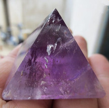 Natural crystal amethyst pyramid decoration amethyst stone apotropaic approx 4cm *4cm 2024 - buy cheap