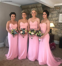 Женское вечернее платье подружки невесты, розовый садовый наряд для свадебной вечеринки, большие размеры, лето 2019 2024 - купить недорого