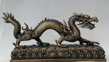 USPS para OS EUA S2347 21 "Chinês Signo Ano Do Dragão de Cobre Feng Shui Estátua Escultura de Sucesso 2024 - compre barato