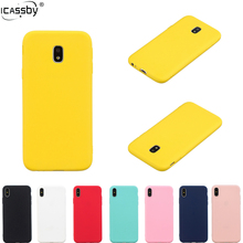 Rubber Silicone Back Cover For Samsung Galaxy J7 2017 J730 Case Candy Color Soft TPU Back Cover For Samsung J7 2017 J7 Pro Case 2024 - buy cheap