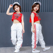 Новый детский Джазовый танцевальный костюм 2018 современный танцевальный хип-хоп корейский уличный танцевальный костюм для девочек 2024 - купить недорого