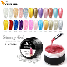 Venalisa Nail Art DIY 15 мл УФ-гель для ногтей 24 разноцветный гель для ногтей лак Гель-лак с блестками гель лак Лаки Гель-лак 2024 - купить недорого
