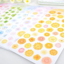 Flores decorativas pegatinas de papel Washi Etiqueta de palo de Scrapbooking pegatinas de papel para álbum y diario 2024 - compra barato