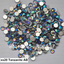 Free Shipping! 1440pcs/Lot, ss20 (4.8-5.0mm) Tanzanite AB Flat Back Non Hotfix Glue On Nail Art Rhinestones 2024 - buy cheap