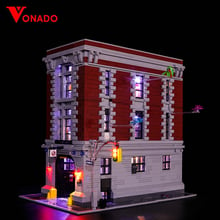 Juego de luces Led de construcción para cuartel de bomberos de cazafantasmas, 75827 piezas, regalo de juguetes con luz Led, 16001 2024 - compra barato