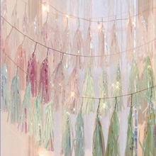 Rainbow Color Metallic Foil Fringe Shiny Rain Curtains Decor backdrop curtain for Birthday Day wedding backdrop party backdrop 2024 - buy cheap