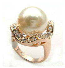 Envío Gratis> hermoso anillo de cristal de perla de concha blanca 7 8 9 # 2024 - compra barato