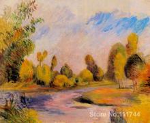 Импрессионистские пейзажные художественные банки реки от Pierre Auguste Renoir Картины Ручная роспись высокое качество 2024 - купить недорого