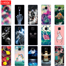 Soft Case For Huawei Mate 20 pro Transparent Silicone Phone For Huawei Mate 20 X Cover Coque Capa for mate20 Cat flower 2024 - buy cheap