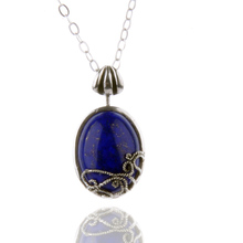 Vintage The Vampire Diaries Necklace S925 Sliver with Lapis Lazuli Katherine Pendant Jewelry Cosplay for Women GIFT 2024 - buy cheap