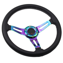 Neochrome Leather Racing Steering Wheel Small Deep 350mm 14inch Universal Steel Spoke Sport Steering Wheel 2024 - buy cheap