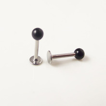 SaYao 2Piece Free Shipping  Fashion Lip Ring Black Ball Spike Labret Ring body Jewelry Labret Rings Body Piercing Jewelry 2024 - buy cheap
