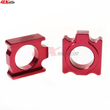 CNC Aluminum Rear Chain Adjuster Axle blocks for CR125/250R CRF250R/250X 450R/450X Dirt bike Motortcycle Motocross free shipping 2024 - buy cheap