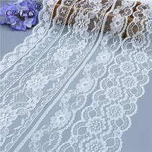 5-10 yards Brand new  beautiful white lace, DIY crafts/wedding/clothing/lace ribbon gift wrapping （5 or 10yards/roll） 2024 - купить недорого