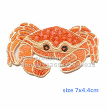 New arrival 10 pcs Marine Fish Crab Embroidered patches iron on cartoon Motif Applique XP embroidery accessory 151109 2024 - buy cheap