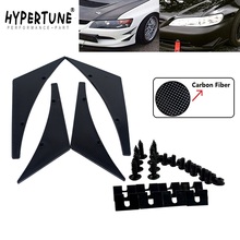 Hypertune - Front Bumper Lip Splitter Fins Body Spoiler Canards Valence Chin Universal Surface Carbon Fiber HT-BS22 2024 - buy cheap