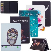 Tablet Case for iPad Pro 10.5 Case Wallet Cartoon Owl Butterfly Flower Stand PU Leather Card Slots Tablets Cover Protector Shell 2024 - buy cheap
