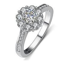 New arrival super shiny ice flower CZ zircon 925 sterling silver female wedding ring jewelry gift no fade 2024 - buy cheap