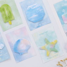 2pcs/lot Cute Starfish Kawaii Memo Pad Sticky Notes Cute Office Supplies Bookmark Paper Scrapbooking Sticker 2024 - buy cheap