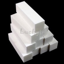 Lixas de polimento branco, bloco de lixa para manicure, pedicure, arte de unha, 10 peças 2024 - compre barato