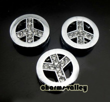 Free Shipping, 10PCS 8MM Half Rhinestone Symbol Note Slide Charms Slide Letters Fit 8mm Wristbands, Belts 2024 - buy cheap