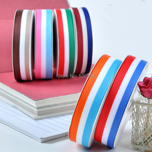 100yard/roll 5/8" 16mm single face printed stripe design grosgrain ribbon  for christmas/wedding decoration  cloth accessory 2024 - buy cheap