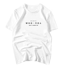 Kpop camiseta manga curta estampa nome do membro, camiseta de manga curta com gola redonda para o verão, 8 cores soltas para fãs, unissex 2024 - compre barato