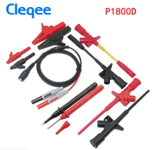 Cleqee P1800B/C/D 11-in-1 BNC Electronic Specialties Test Lead Automotive&Multimeter probe leads kit Flexible&Piercing Test Hook 2024 - buy cheap