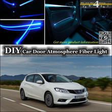 Luz de ambiente de afinación interior para Nissan Pulsar C13, banda de luces de fibra óptica, Panel de puerta, iluminación, no EL 2024 - compra barato