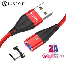 Магнитный usb-кабель JUSFYU для быстрой зарядки, кабель USB Type-C, магнитное зарядное устройство, Кабель Micro-USB для зарядки данных, кабель для мобильного телефона, usb-шнур 2024 - купить недорого