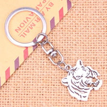 20pcs New Fashion Keychain 27*24 mm roaring tiger head Pendants DIY Men Jewelry Car Key Chain Ring Holder Souvenir For Gift 2024 - buy cheap