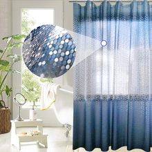 UFRIDAY Luxury PEVA Shower Curtain Bling 3D Circles Gradient Blue Shower Curtain for Bathroom 180*180cm Waterproof Bath Curtains 2024 - buy cheap