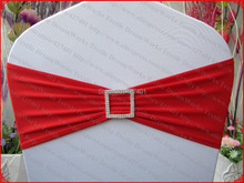 Red Single Layer Spandex/Lycra/Expand Band/Covers With Square Diamond Buckle&Pin For Wedding Party Banquet Decorations 2024 - buy cheap